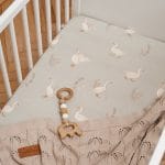 Cotton Baby Crib <b>Fitted Sheet 90x60 cm</b><em>Happy Goose Olive</em> - Image 2