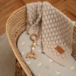 Cotton Pram Fitted Sheet 70x45 cm<em> Happy Goose Olive </em> - Image 3