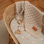 Cotton Pram Fitted Sheet 84x45 cm<em> 2-pack Beige & Happy Goose Olive </em> - Image 9