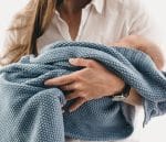 Cotton Baby Blanket <b> Leo </b> <em> Ocean Blue</em> - Image 4