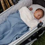 Ciepły Kocyk <b> bawełniany z barankiem</b> <em> Bruno Ocean Blue </em> - obrazek 3