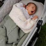 Ciepły Kocyk <b> bawełniany z barankiem</b> <em> Bruno Oliwkowy </em> - obrazek 3