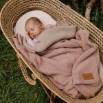 Warm Cotton <b> Fleece Lined Baby Blanket </b> <em> Nico Pastel Pink </em> - Image 4
