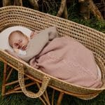 Warm Cotton <b> Fleece Lined Baby Blanket </b> <em> Nico Pastel Pink </em> - Image 5