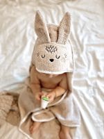 Cotton Hooded Bath Towel <b>Rabbit 70x125 cm</b> <em> Beige</em> - Image 5