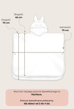 Ponczo kąpielowe dla dzieci 2-4 lata <b> Kotek </b> <em> Cappuccino </em> - obrazek 5