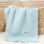 Bamboo Baby Blanket <b> Bibi </b> <em>Aqua</em> - Image 4