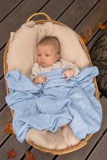 Bamboo Baby Blanket <b> Hana </b> <em> Baby Blue </em> - Image 3