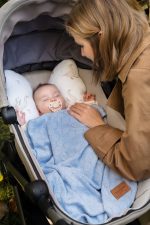 Bamboo Baby Blanket <b> Hana </b> <em> Baby Blue </em> - Image 2