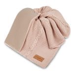 Warm Cotton <b> Fleece Lined Baby Blanket </b> <em> Nico Pastel Pink </em>