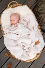 Merino Wool  <b> Baby Blanket </b> <em> Meri Warm Beige </em> - Image 4