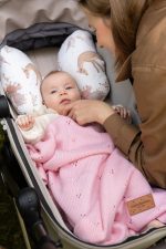 Merino Wool  <b> Baby Blanket </b> <em> Meri Pink </em> - Image 2