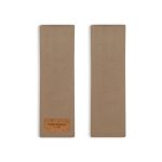 Temo strap covers showing the cappuccino velvet side on a white background