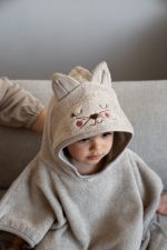 Ponczo kąpielowe dla dzieci 2-4 lata <b> Kotek </b> <em> Cappuccino </em> - obrazek 3