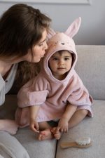 Baby Bath Poncho 2-4 Years <b> Rabbit </b> <em> Pale Rose </em> - Image 4