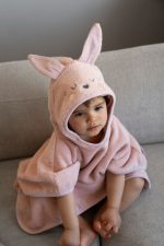 Baby Bath Poncho 2-4 Years <b> Rabbit </b> <em> Pale Rose </em> - Image 3
