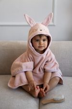 Baby Bath Poncho 2-4 Years <b> Rabbit </b> <em> Pale Rose </em> - Image 2