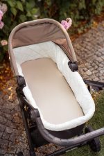 Cotton Pram Fitted Sheet 84x45 cm<em> 2-pack Beige & Happy Goose Olive </em> - Image 8