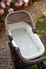Cotton Pram Fitted Sheet 84x45 cm<em> 2-pack Beige & Happy Goose Olive </em> - Image 6