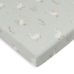 Cotton Baby Crib <b>Fitted Sheet 90x60 cm</b><em>Happy Goose Olive</em>