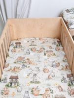 Cotton Baby Crib <b>Fitted Sheet 90x60 cm</b><em> Little Farm </em> - Image 4