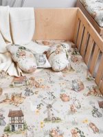 Cotton Baby Crib <b>Fitted Sheet 90x60 cm</b><em> Little Farm </em> - Image 9