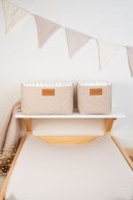 Cotton Changing Mat Fitted Sheet <em> Beige </em> - Image 2