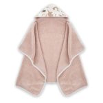 Cotton Hooded Bath Towel <b> Forest Friends 85x85 cm</b> <em> Rose </em>