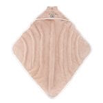 Cotton Hooded Bath Towel <b>Bear 85x85 cm</b> <em> Pale Rose</em>