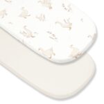 Prześcieradło <b>do gondoli 84x45 cm</b> 2-pak <em> Beż i Happy Goose </em>